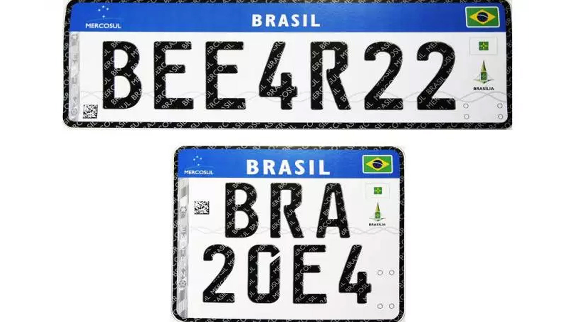 Placas de Carro Padrão Mercosul